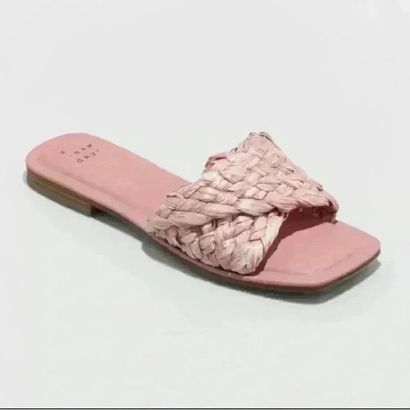 Women’s A New Day Nicolette Raffia Sandals in Pink Size 9 - Picture 2 of 6